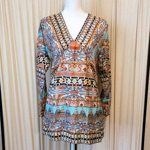 JOHNNY WAS Lovely Silk Long Sleeve Tunic